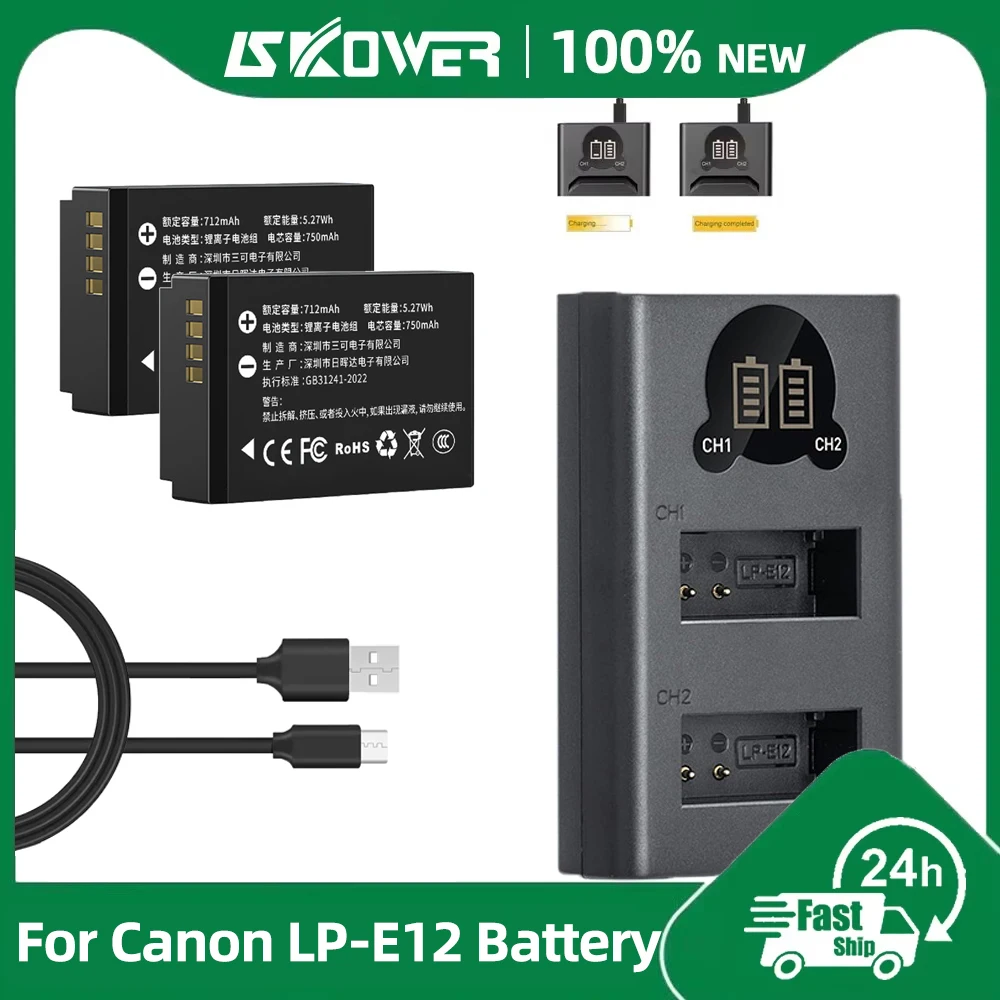 Canon Camera Eos M50 Mark Ii - Nieuwe LP-E12 Camera Batterij voor Canon