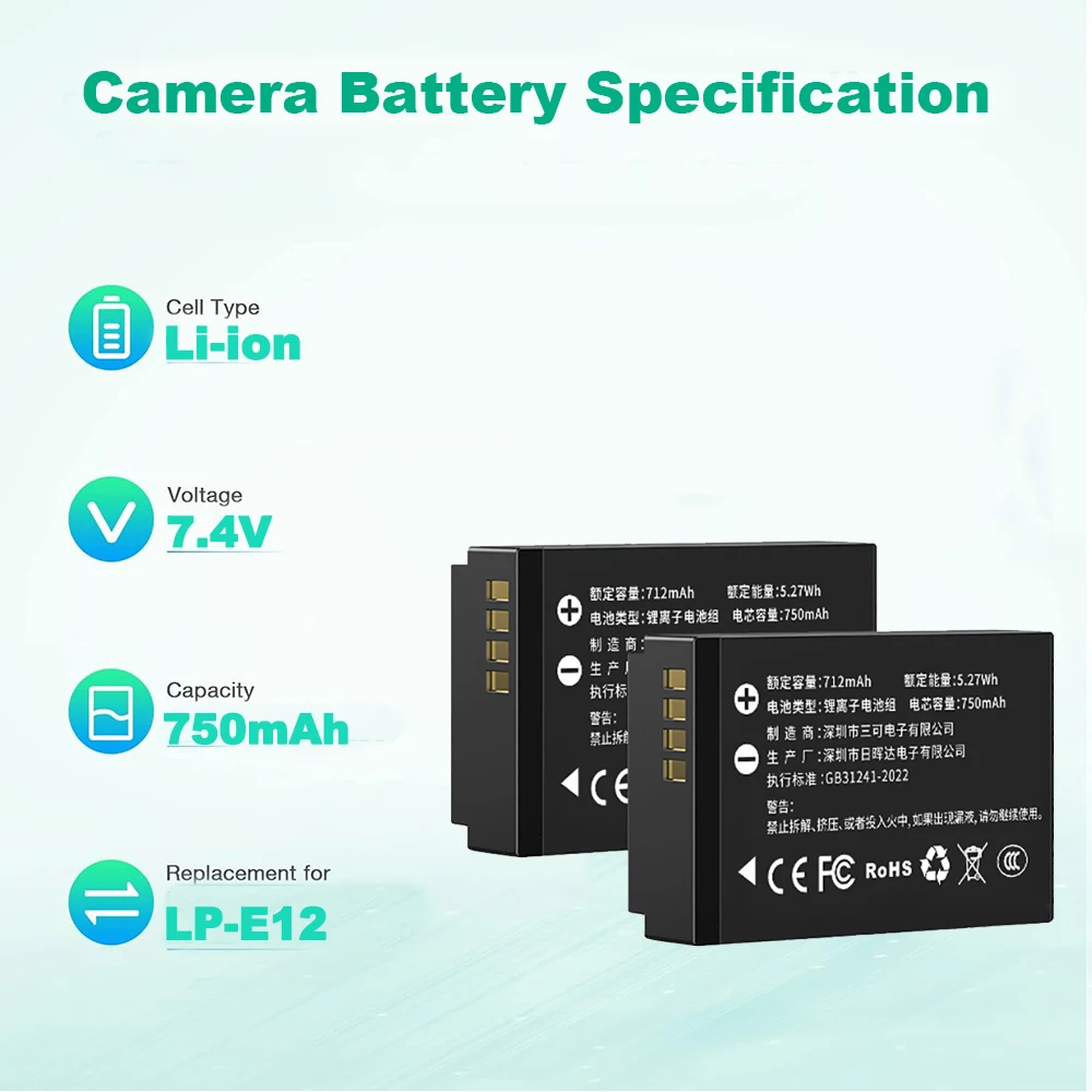Nieuwe LP-E12 Camera Batterij  - Canon Camera Eos M50 Mark Ii recensie en prijs